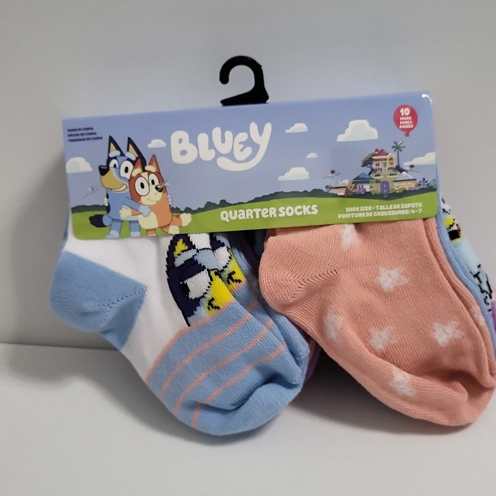 Bluey Quarter Socks Set